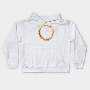 An Australian Native Floral Wreath Kids Hoodie